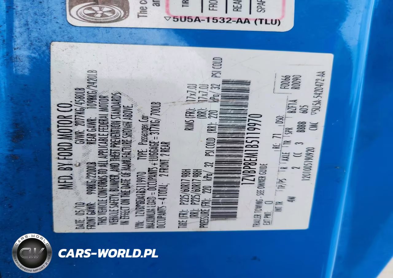 2011 Ford Mustang VIN:1ZVBP8EM1B5119970 - 12