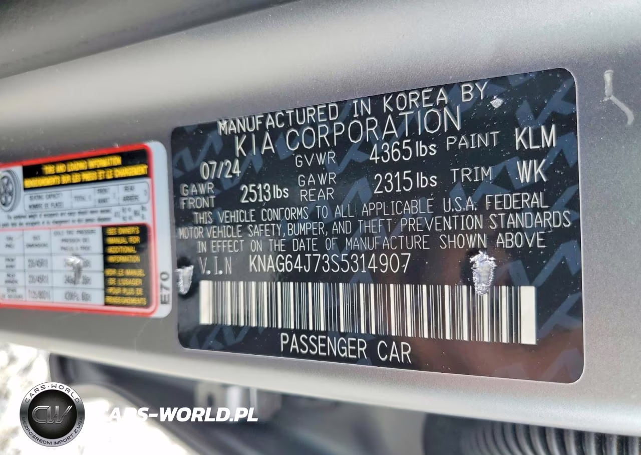 2025 Kia K5 Gt Line VIN:KNAG64J73S5314907 - 12