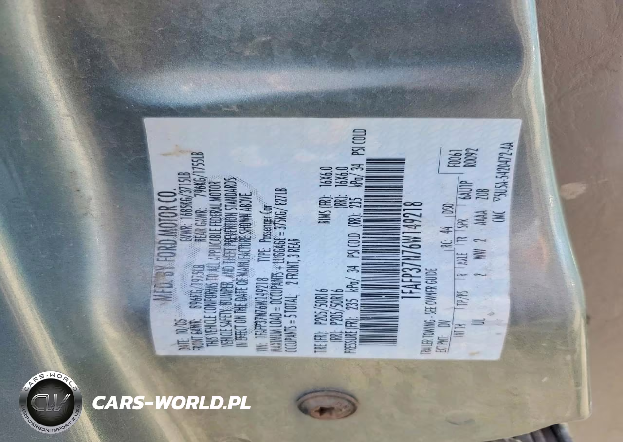 2006 Ford Focus Zx5 VIN:1FAFP37N76W149218 - 12