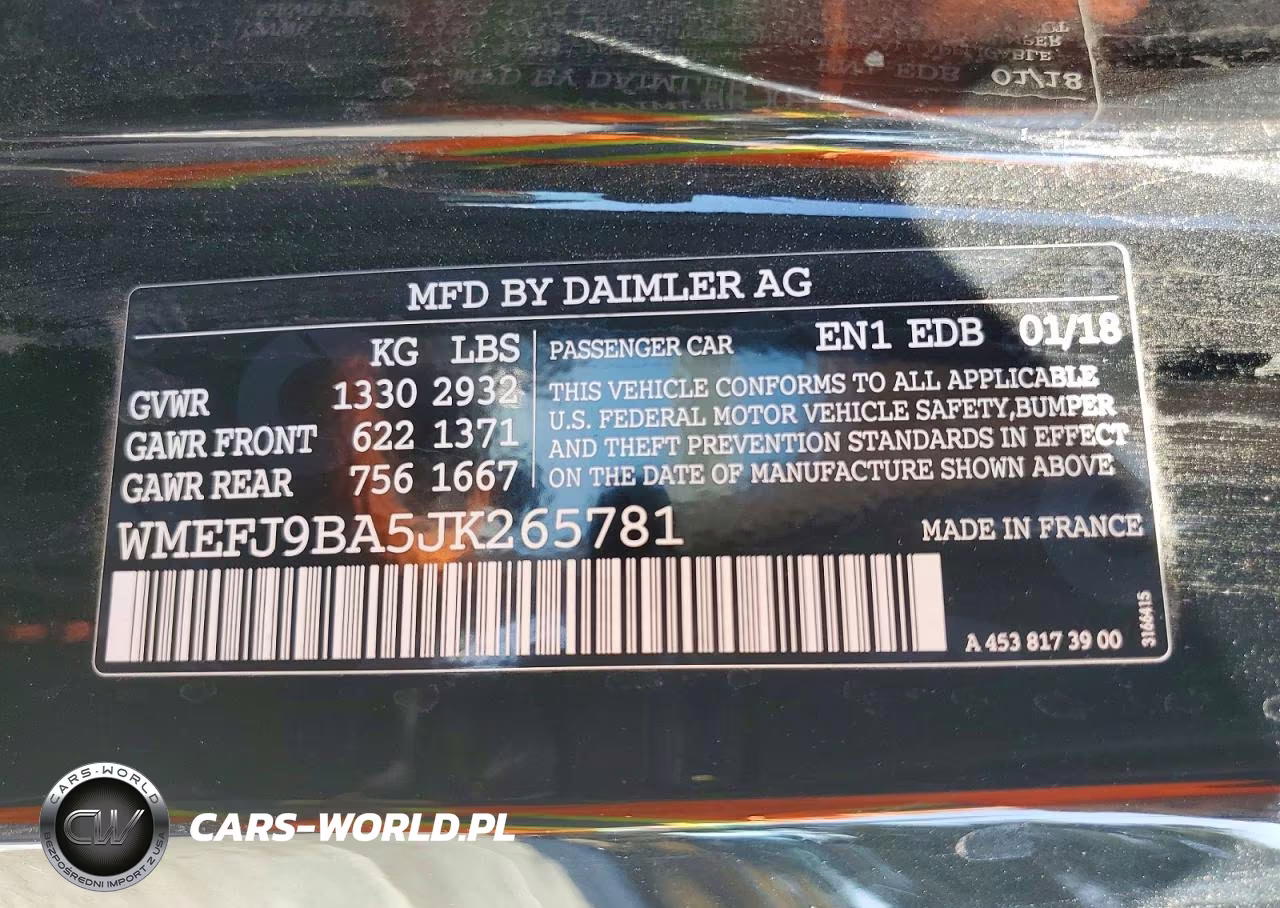 2018 Smart Fortwo VIN:WMEFJ9BA5JK265781 - 12