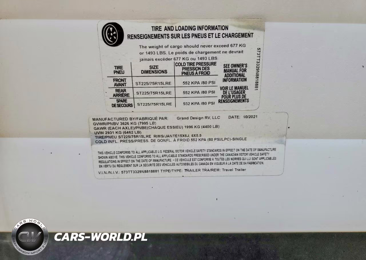 2022 Grand Design Transcend Camper VIN:573TT3329N8818881 - 10