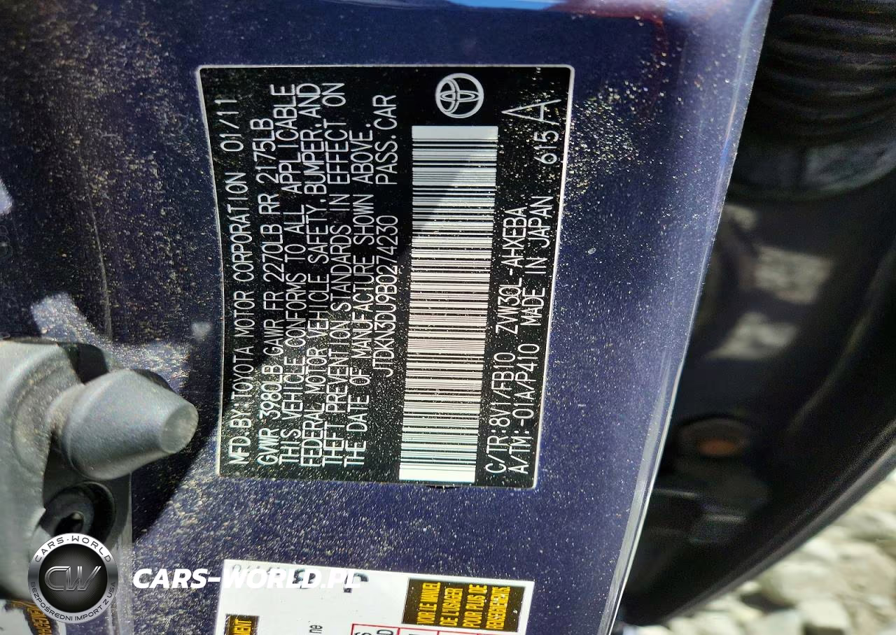 2011 Toyota Prius Two VIN:JTDKN3DU9B0274230 - 12