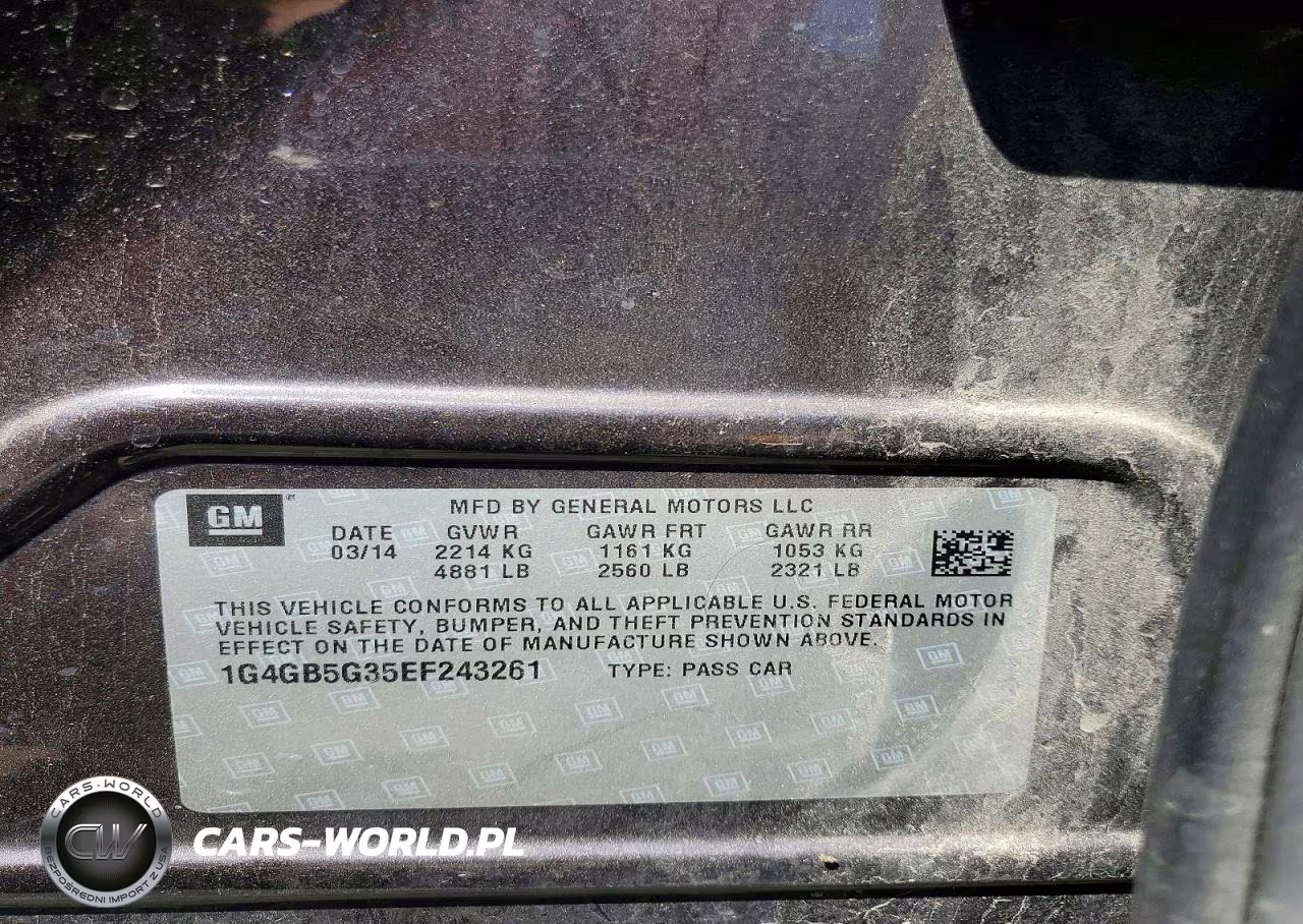 2014 Buick Lacrosse VIN:1G4GB5G35EF243261 - 12