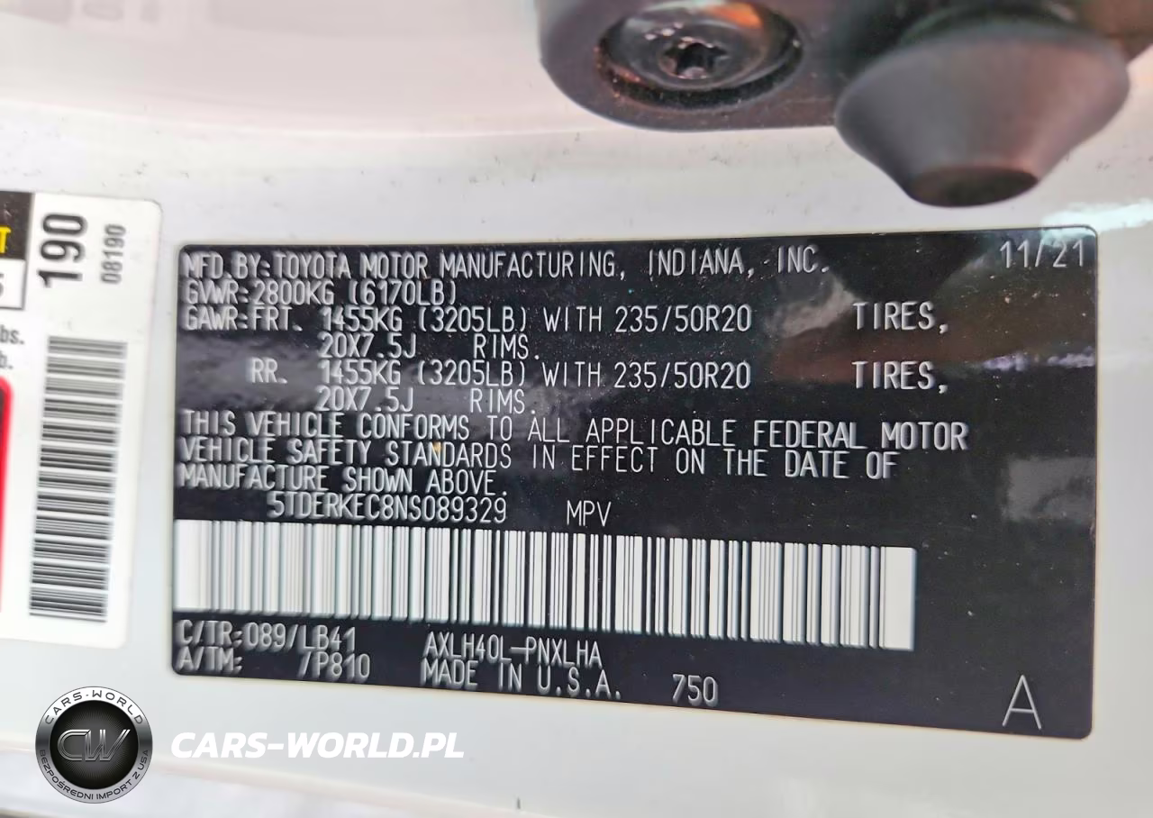 2022 Toyota Sienna Platinum 7-Passenger VIN:5TDERKEC8NS089329 - 13