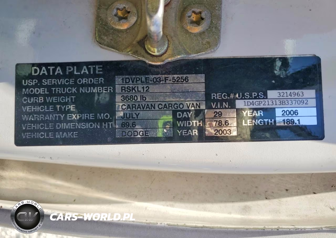 2003 Dodge Caravan C VIN:1D4GP21313B337092 - 14
