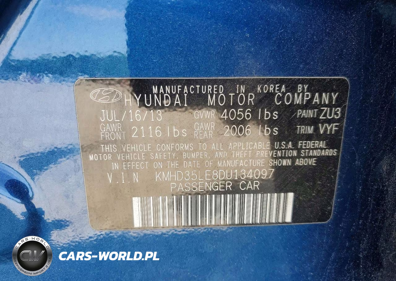 2013 Hyundai Elantra Gt Base VIN:KMHD35LE8DU134097 - 12