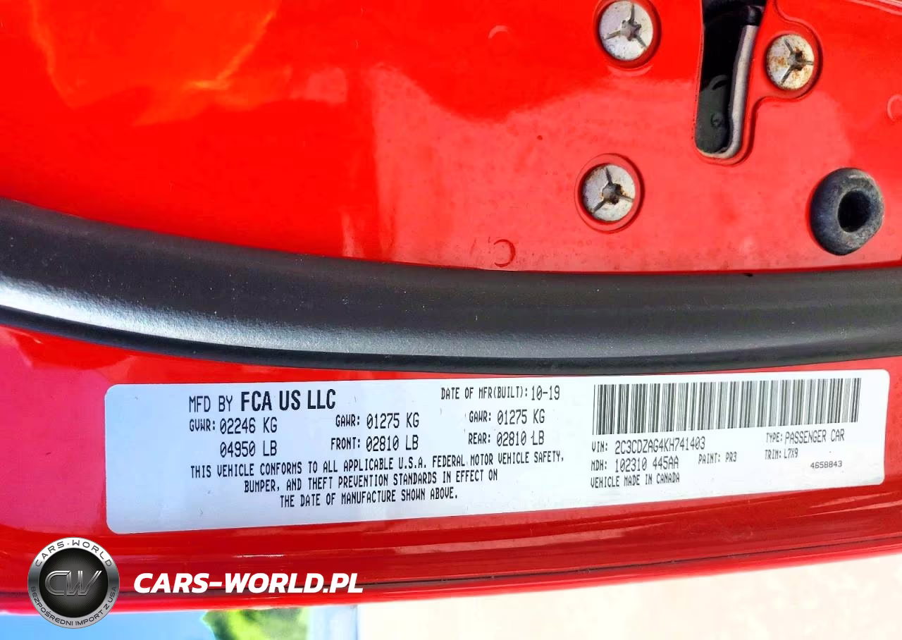 2019 Dodge Challenger Sxt VIN:2C3CDZAG4KH741403 - 13