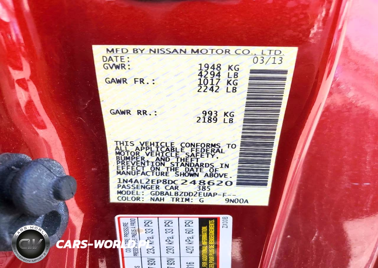 2013 Nissan Altima 2.5 S VIN:1N4AL2EP8DC248620 - 12