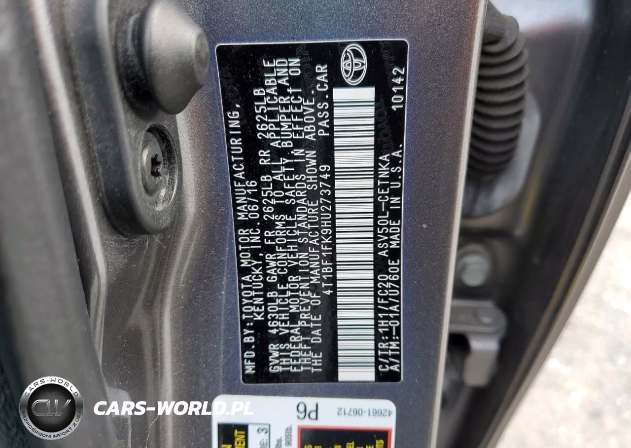 2017 Toyota Camry Le VIN:4T1BF1FK9HU273749 - 12