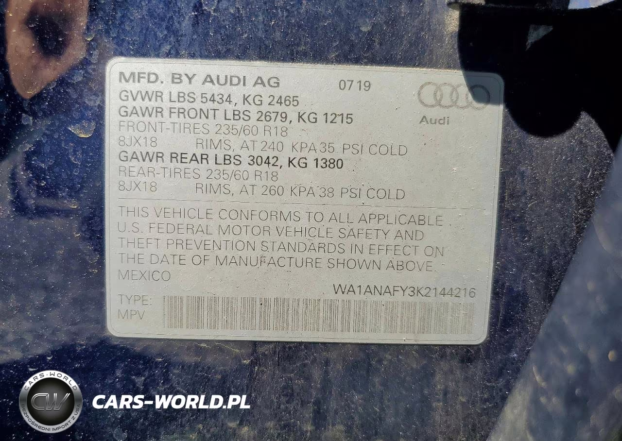 2019 Audi Q5 Premium VIN:WA1ANAFY3K2144216 - 13