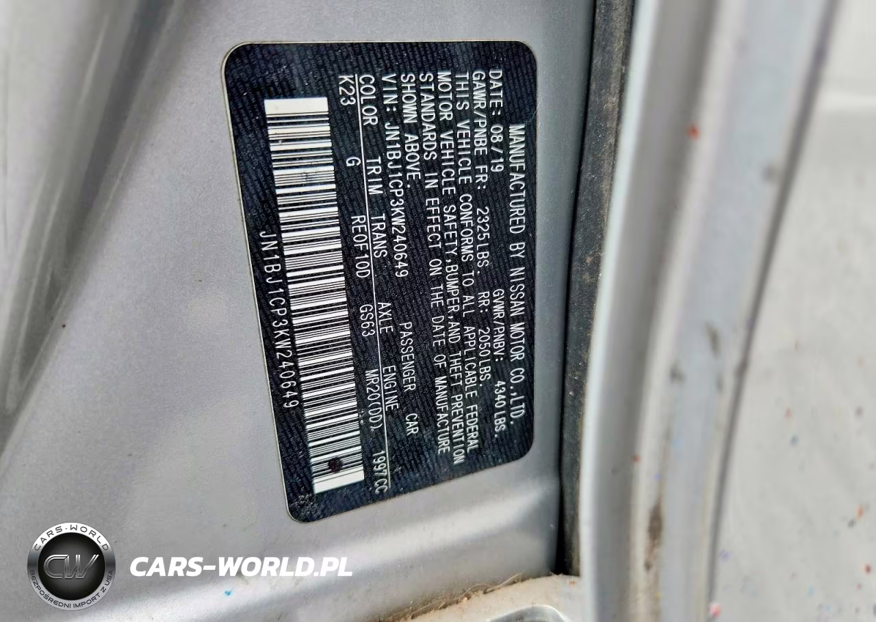 2019 Nissan Rogue Sport S VIN:JN1BJ1CP3KW240649 - 14