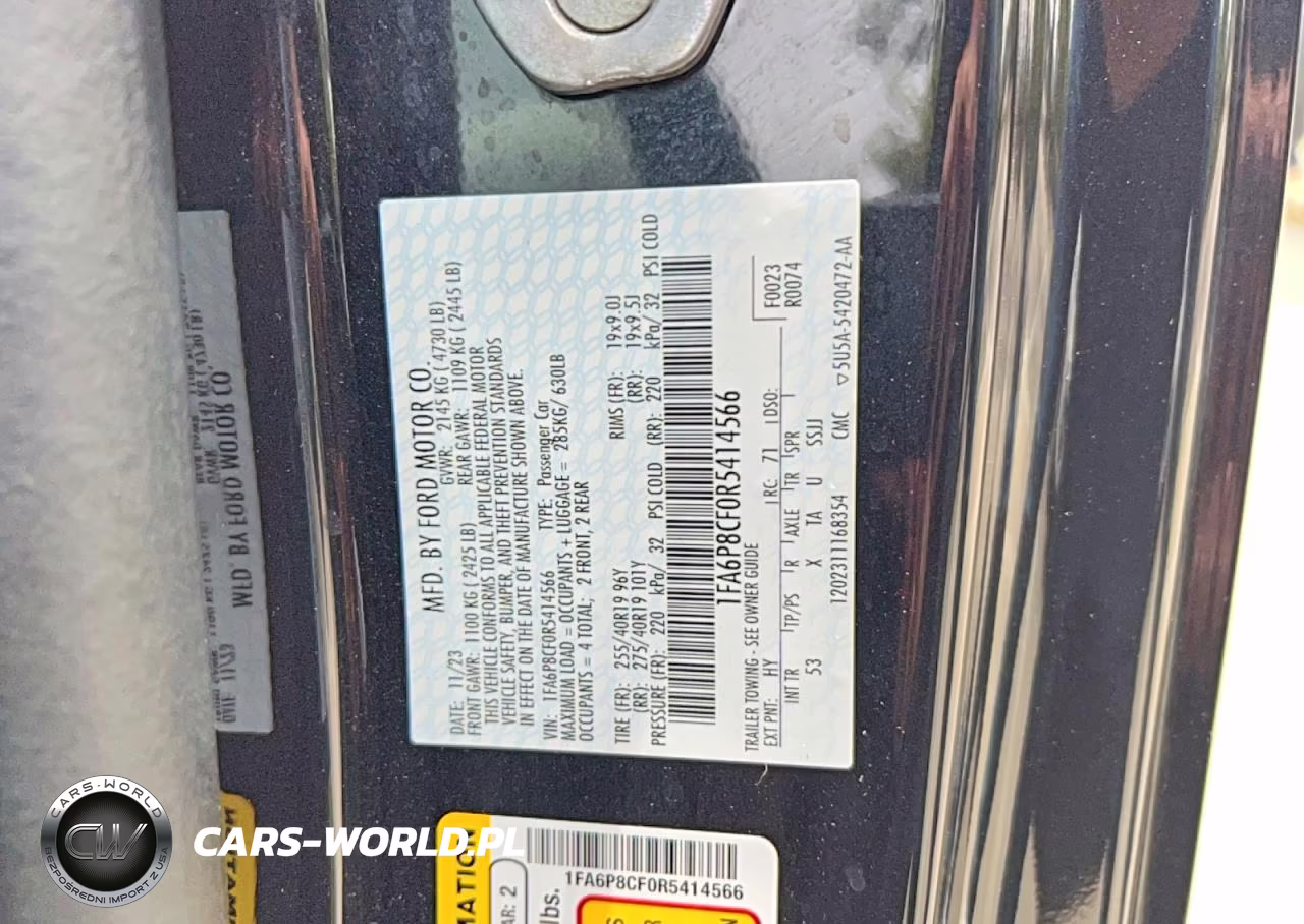 2024 Ford Mustang Gt VIN:1FA6P8CF0R5414566 - 10
