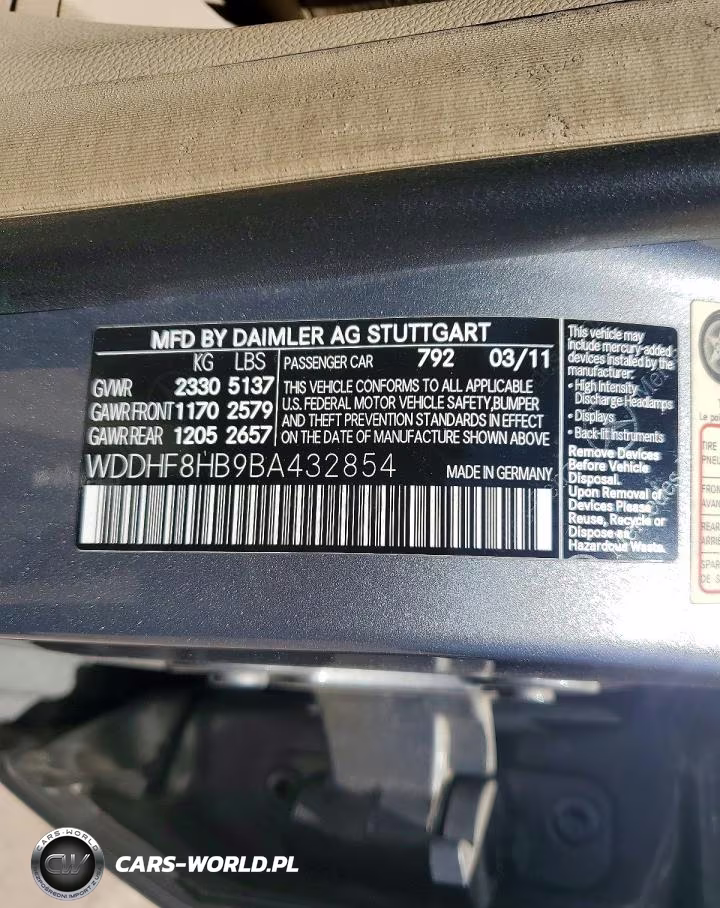 2011 Mercedes-Benz E 350 4Matic VIN:WDDHF8HB9BA432854 - 12
