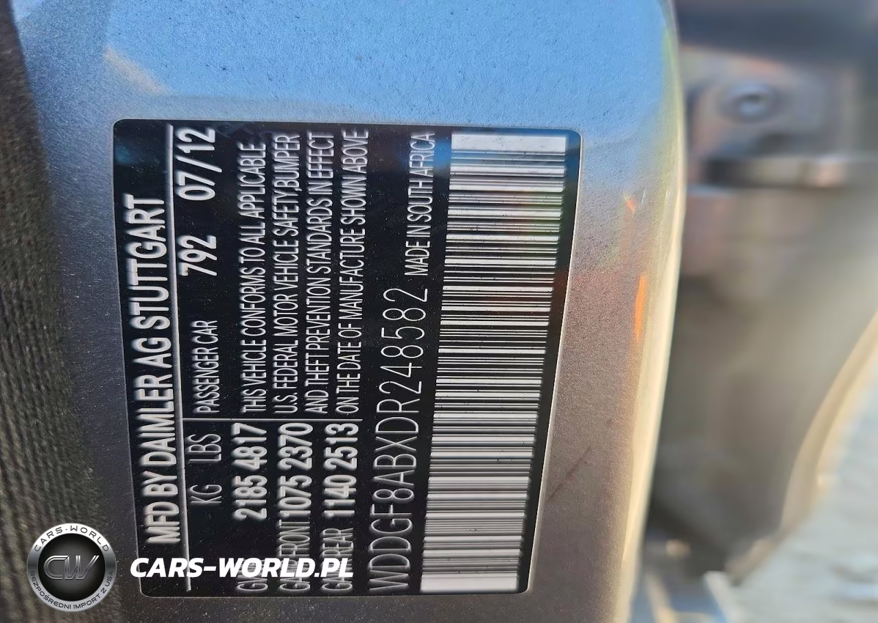 MERCEDES-BENZ C 300 4MAT VIN:WDDGF8ABXDR248582 - 13