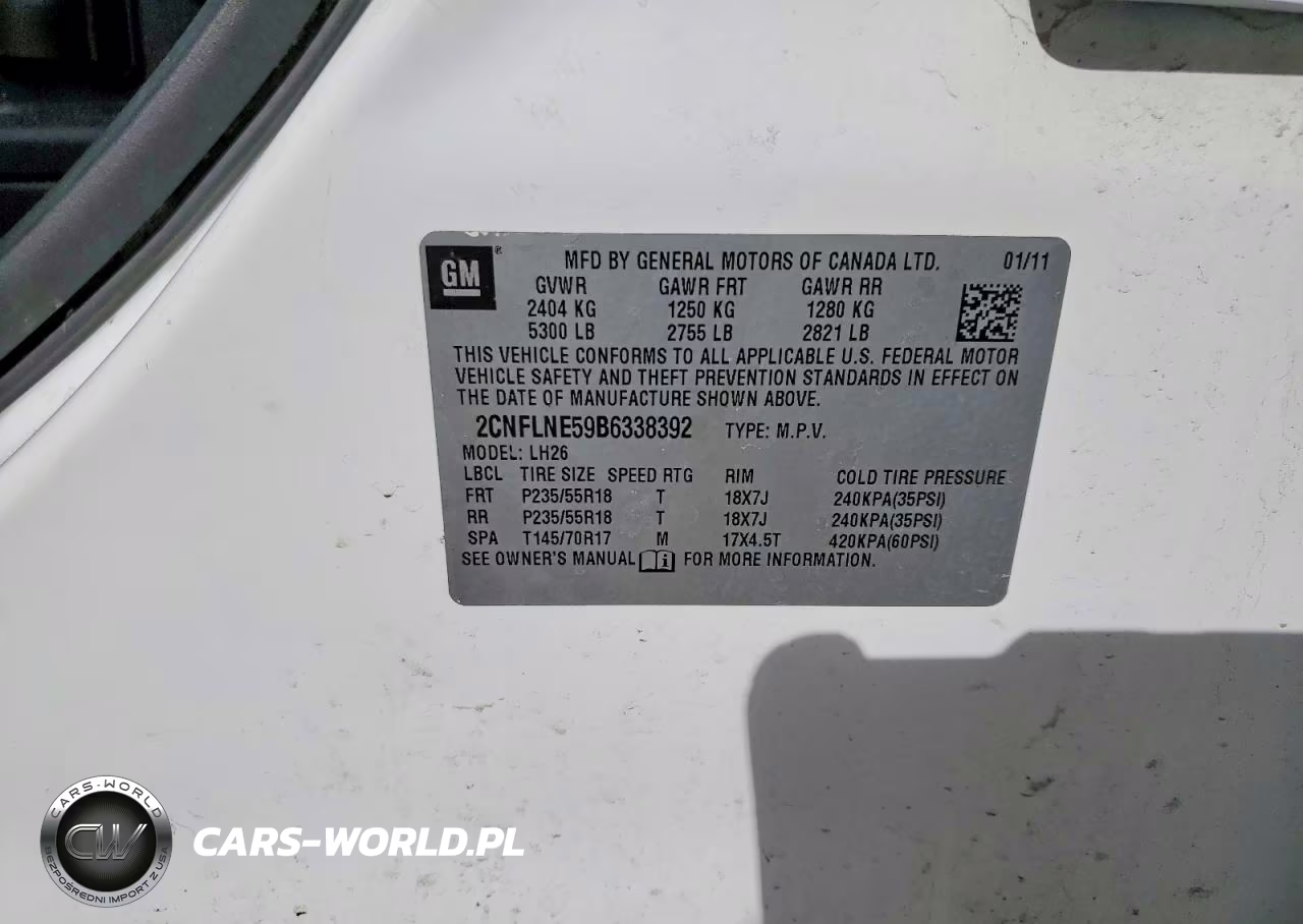 2011 Chevrolet Equinox VIN:2CNFLNE59B6338392 - 14