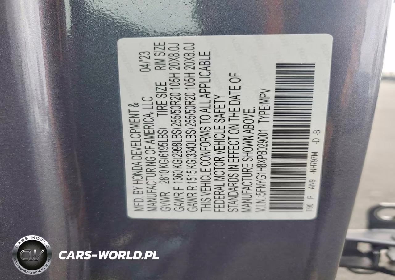 2023 Honda Pilot Elite VIN:5FNYG1H8XPB029001 - 14