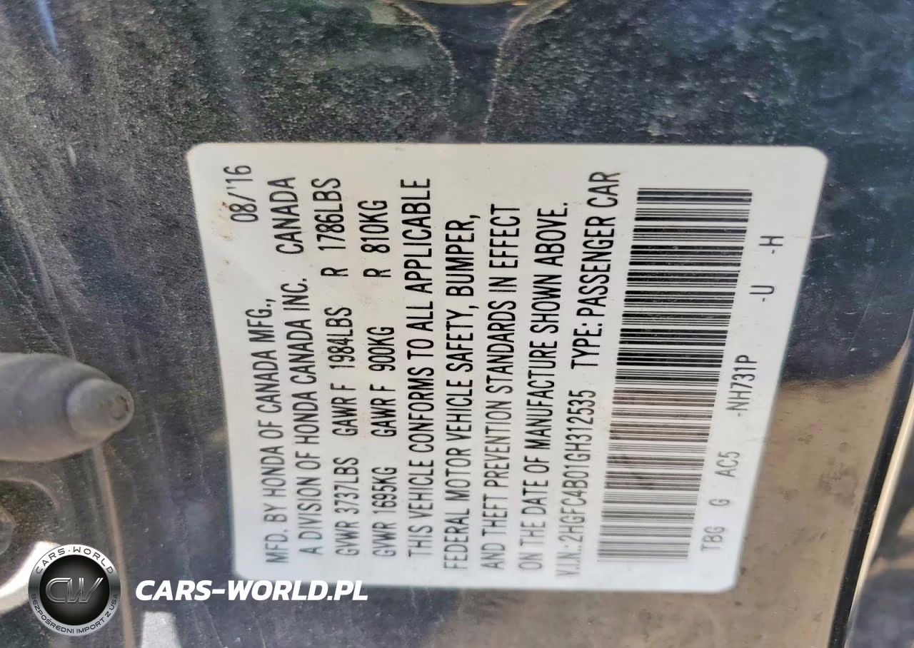 2016 Honda Civic Lx VIN:2HGFC4B01GH312535 - 12