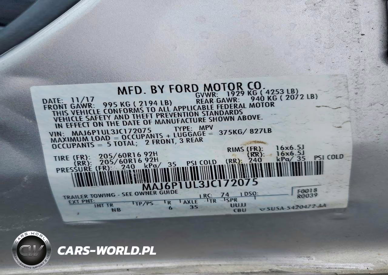 2018 Ford Ecosport Se VIN:MAJ6P1UL3JC172075 - 13