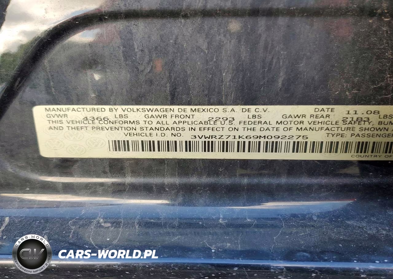 2009 Volkswagen Jetta Se VIN:3VWRZ71K69M092275 - 12