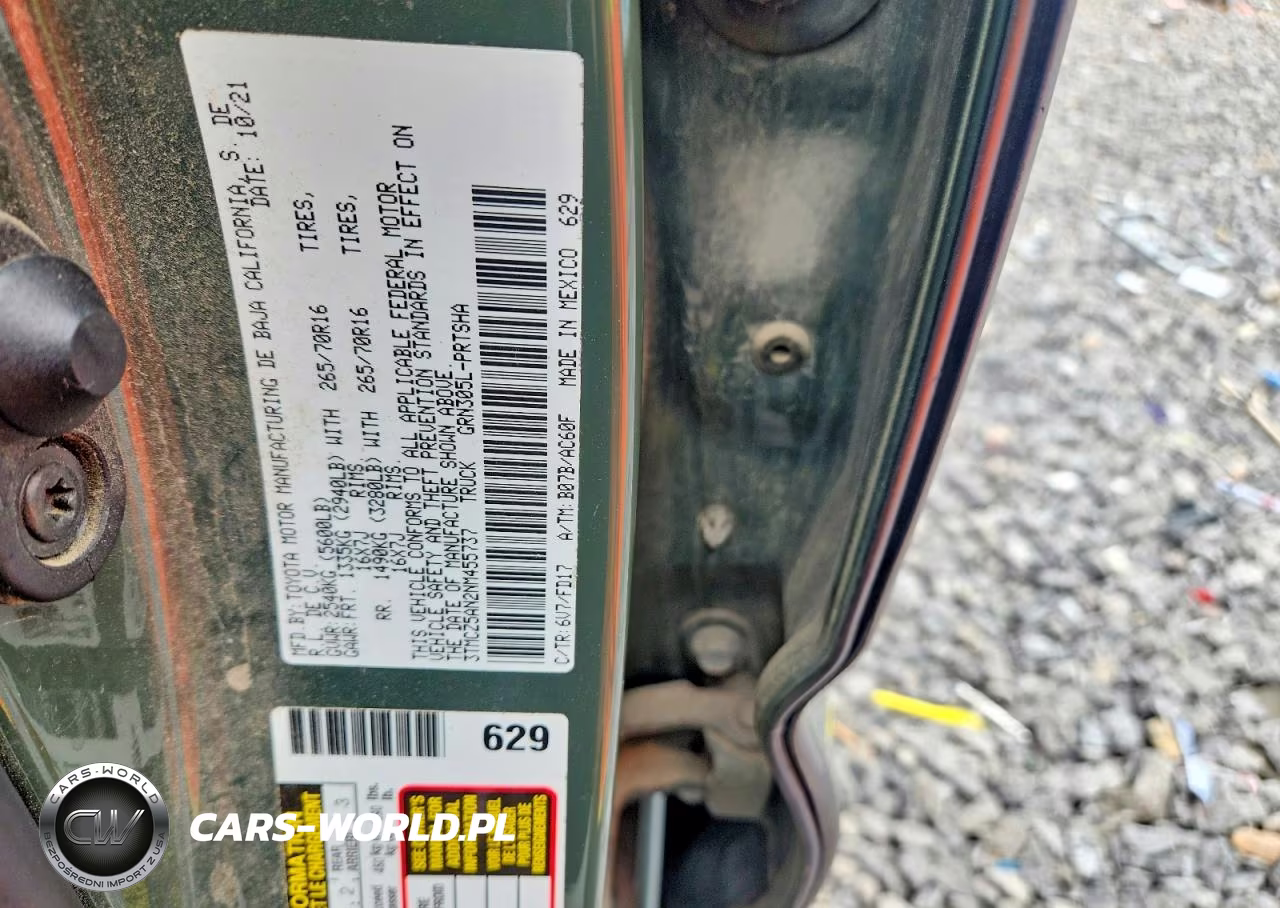 2022 Toyota Tacoma Trd Off-Road VIN:3TMCZ5AN2NM455737 - 14