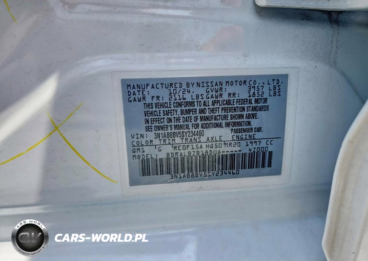 2025 Nissan Sentra S VIN:3N1AB8BV5SY234460 - 12