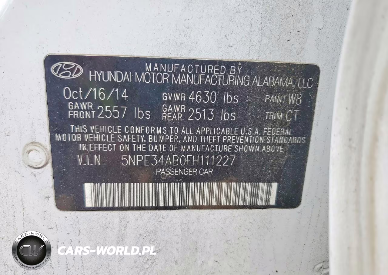 2015 Hyundai Sonata Limited 2.0T VIN:5NPE34AB0FH111227 - 12