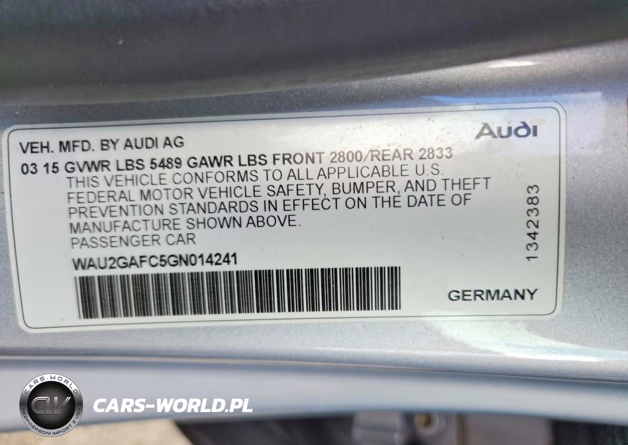 2016 Audi A7 Prestige VIN:WAU2GAFC5GN014241 - 12