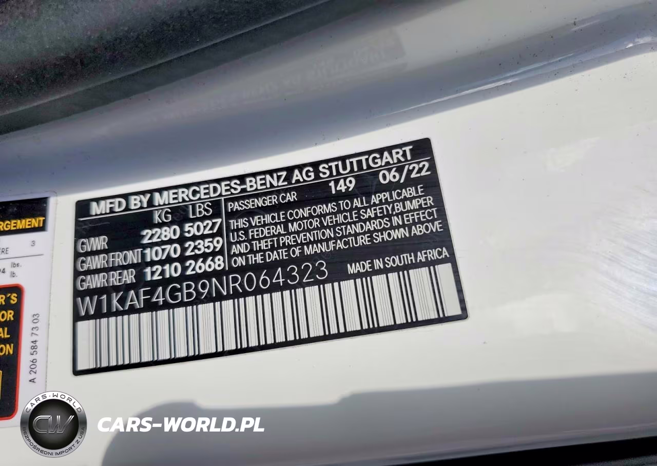 2022 Mercedes-Benz C 300 VIN:W1KAF4GB9NR064323 - 12