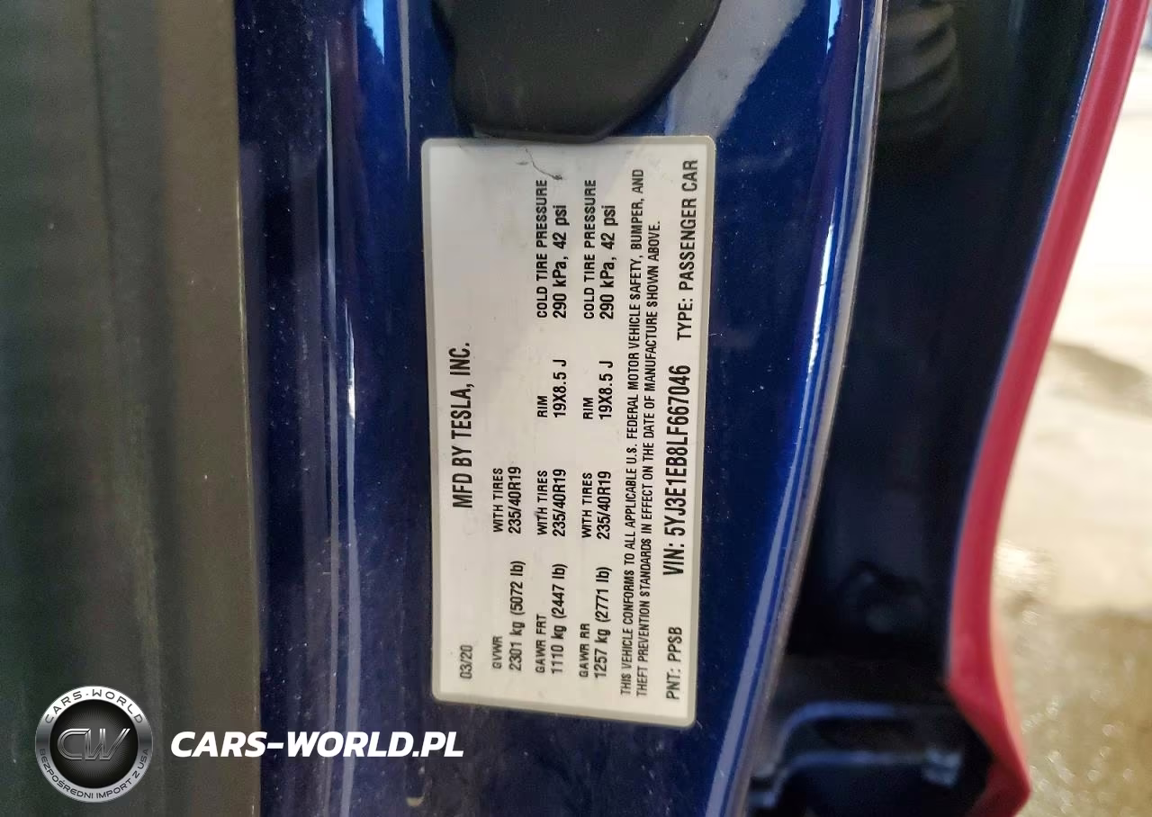 2020 Tesla Model 3 VIN:5YJ3E1EB8LF667046 - 13