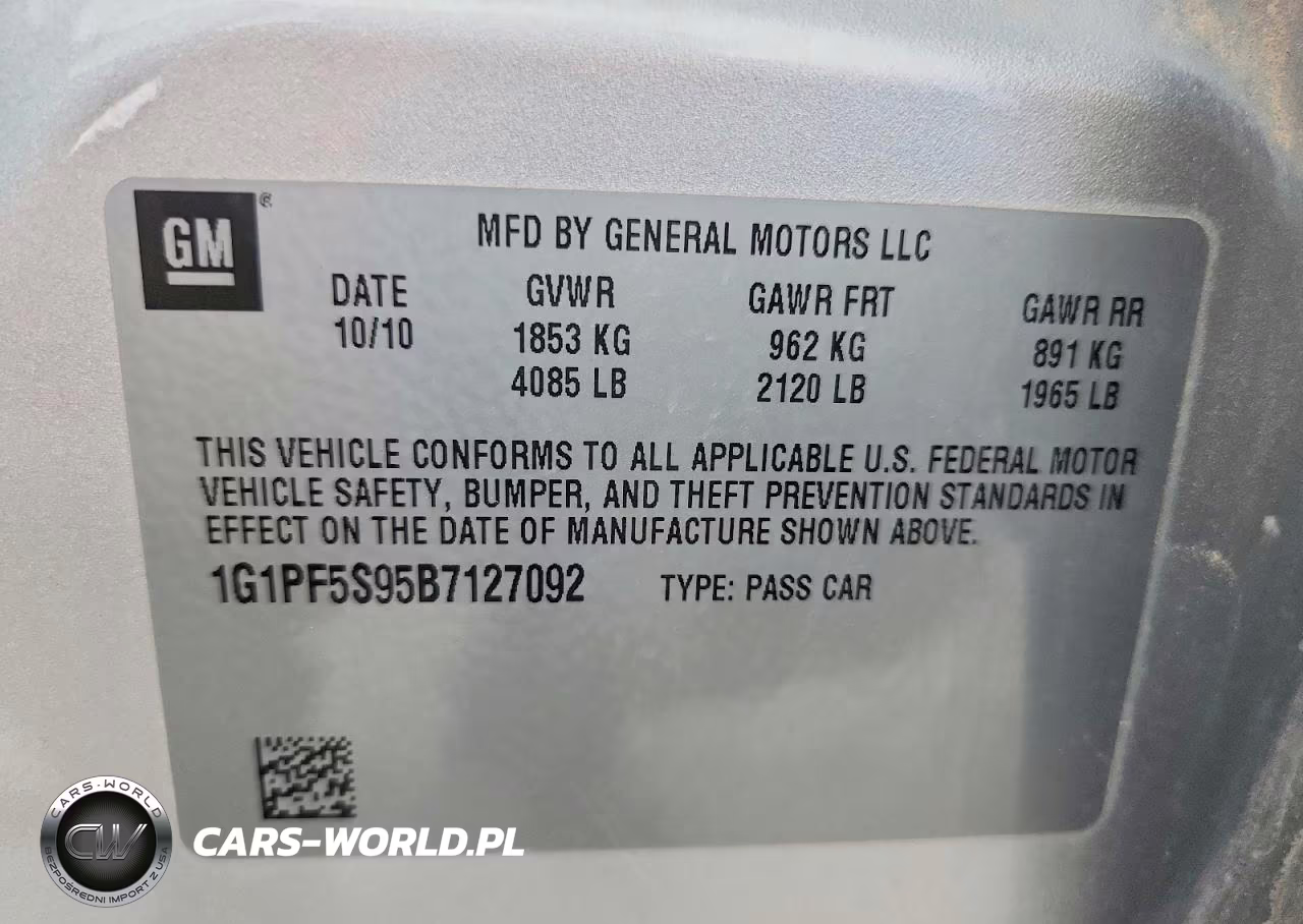 2011 Chevrolet Cruze Lt VIN:1G1PF5S95B7127092 - 13