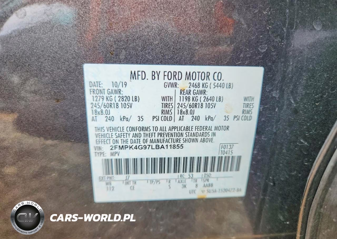 2020 Ford Edge Se VIN:2FMPK4G97LBA11855 - 12