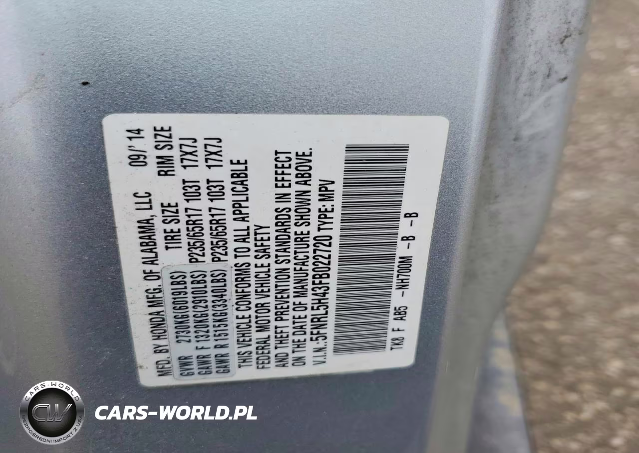 2015 Honda Odyssey Ex VIN:5FNRL5H43FB022720 - 13