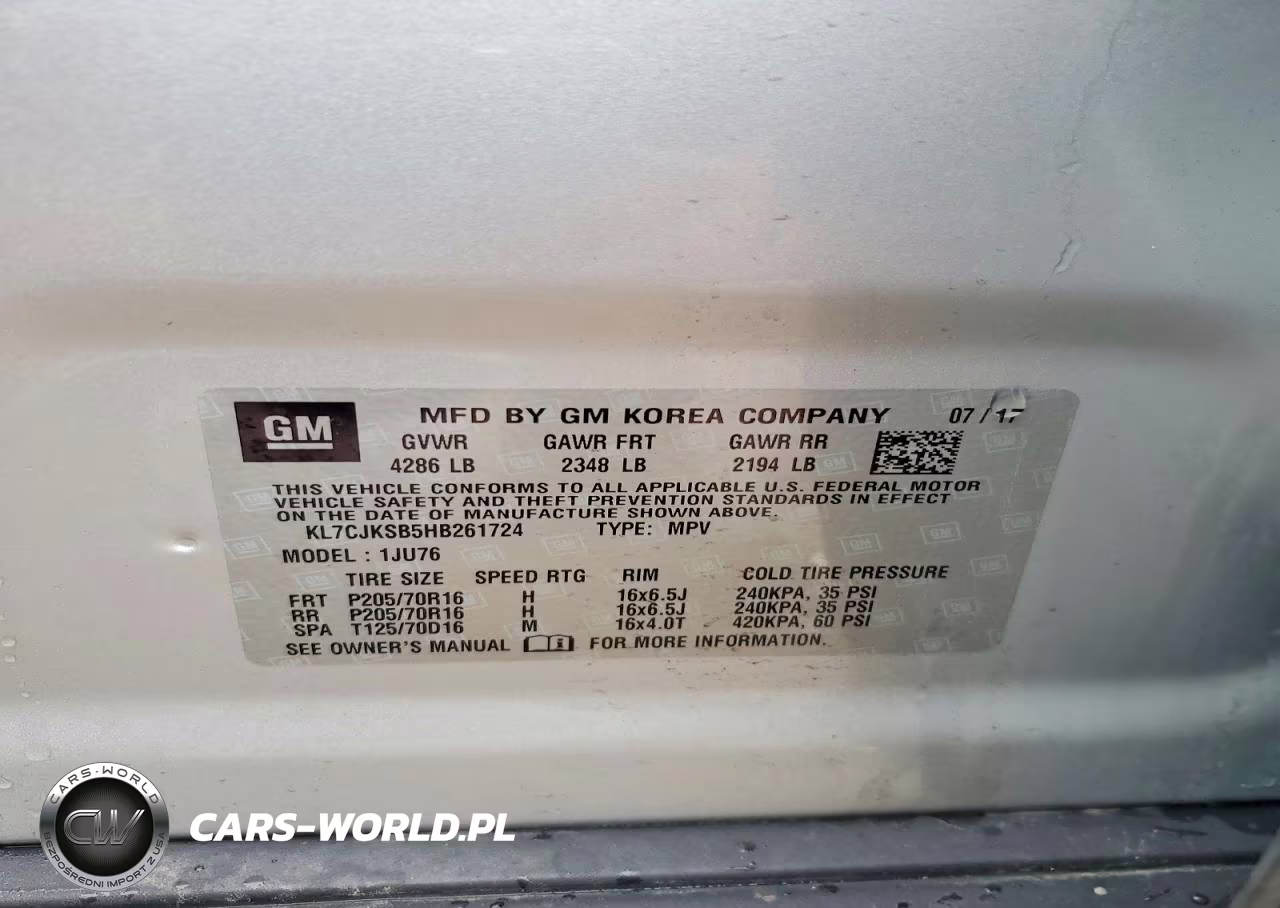 2017 Chevrolet Trax Ls VIN:KL7CJKSB5HB261724 - 13