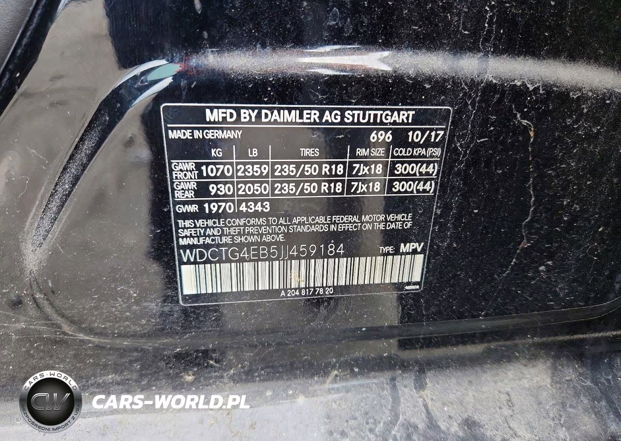 2018 Mercedes-Benz Gla 250 VIN:WDCTG4EB5JJ459184 - 13