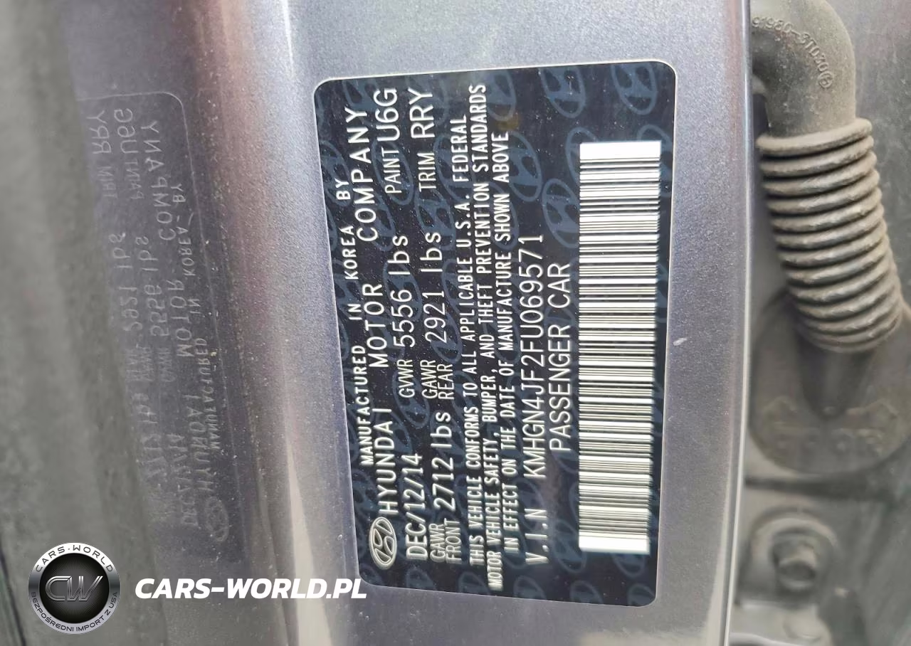 2015 Hyundai Genesis 5.0L VIN:KMHGN4JF2FU069571 - 12