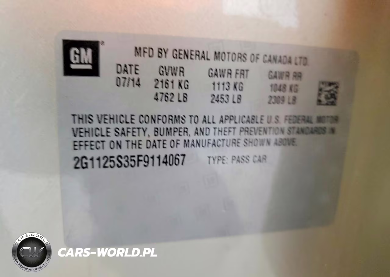 2015 Chevrolet Impala Lt VIN:2G1125S35F9114067 - 12