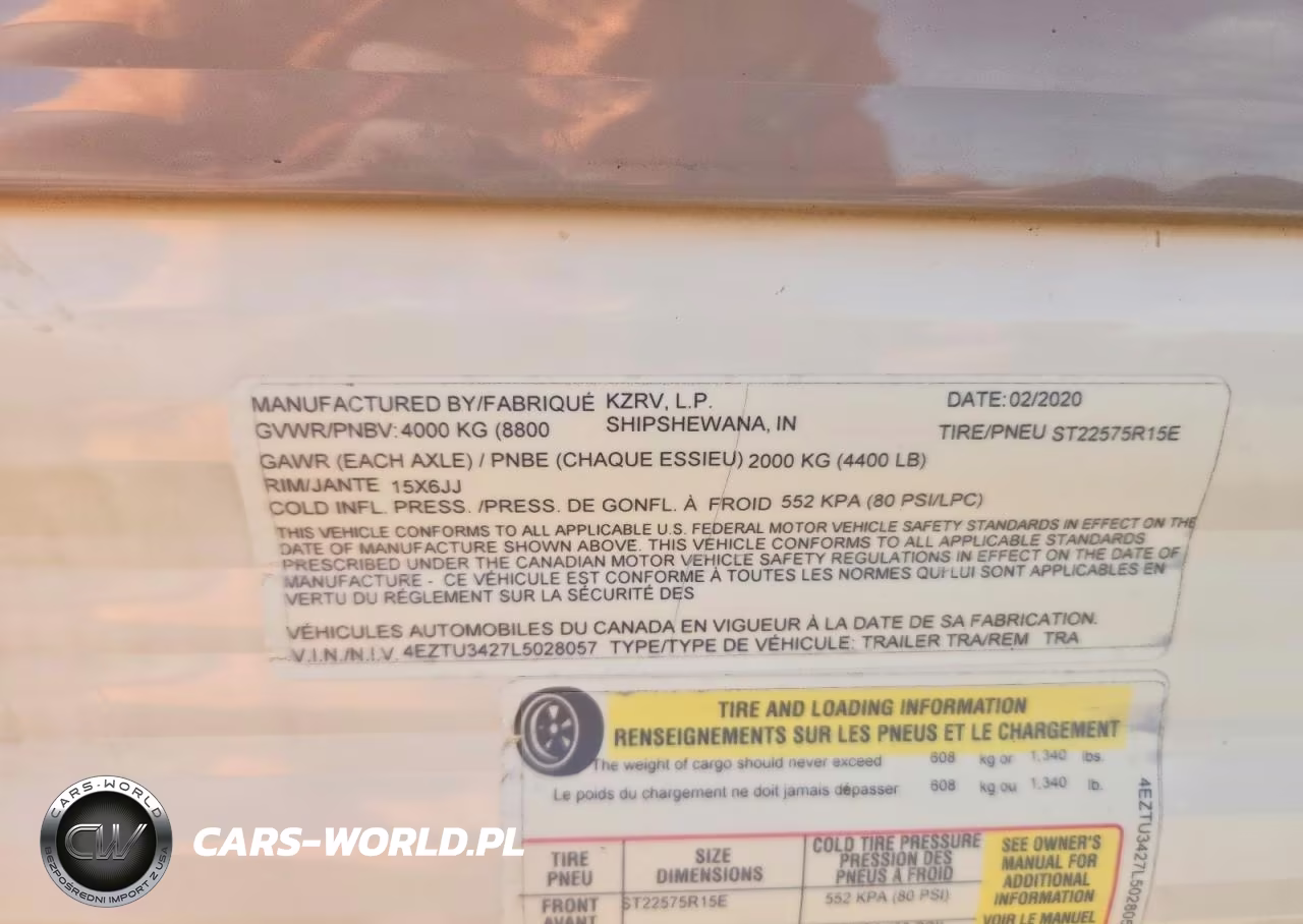 2020 Kz Rv Sportsmen Camper VIN:4EZTU3427L5028057 - 10