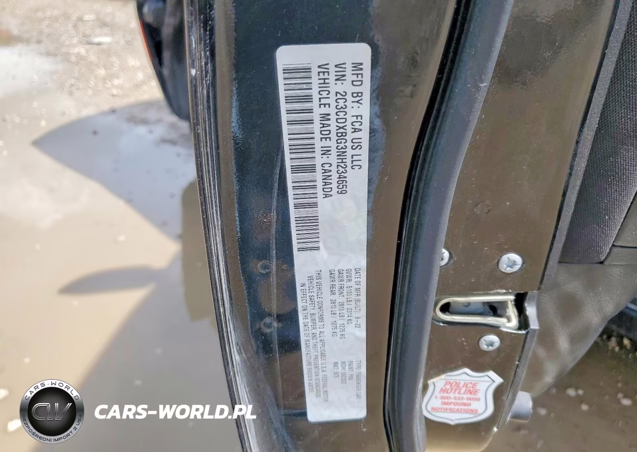 2022 Dodge Charger Sxt VIN:2C3CDXBG3NH234659 - 12