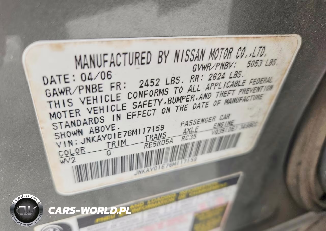 2006 Infiniti M35 Base VIN:JNKAY01E76M117159 - 12