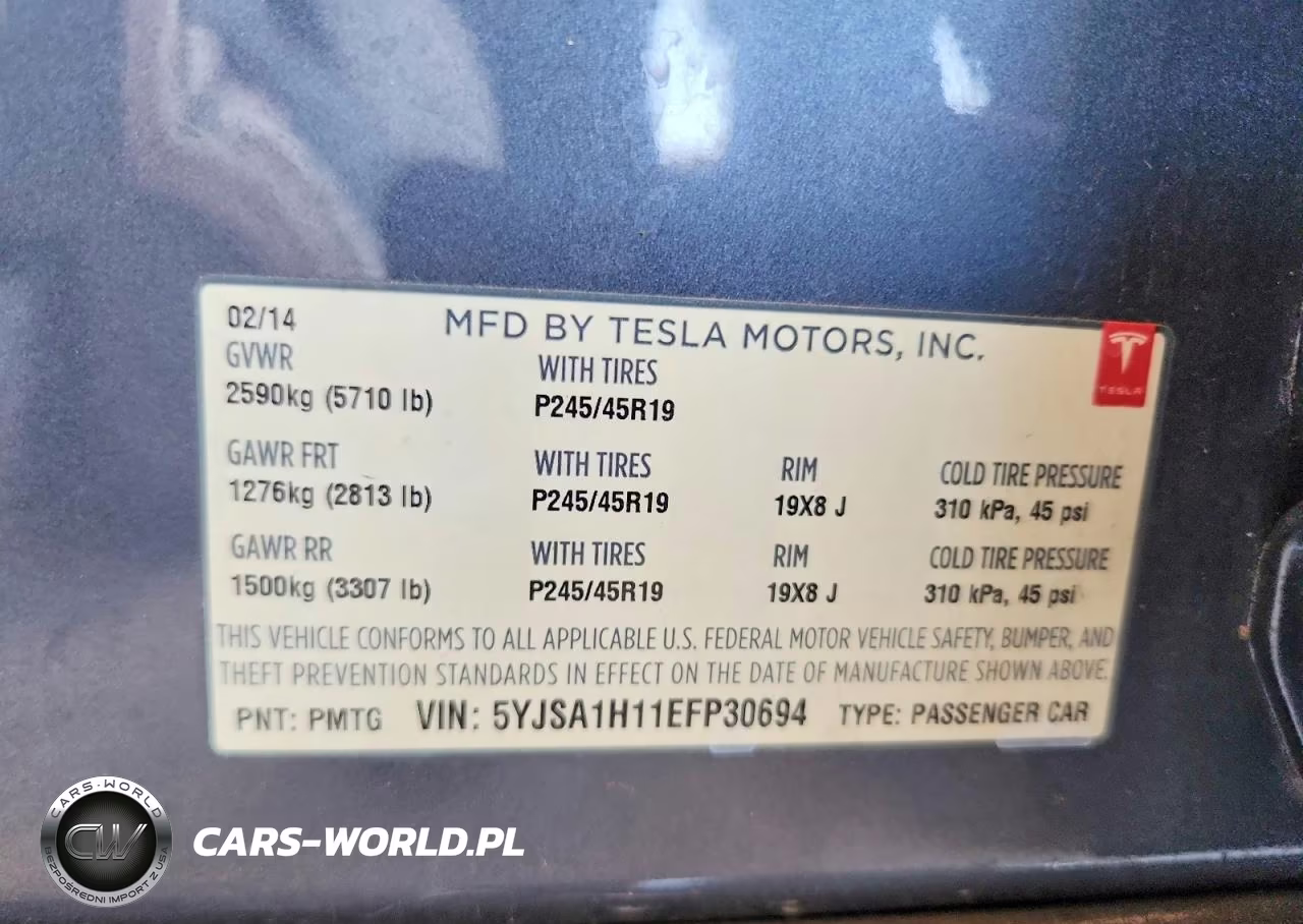 2014 Tesla Model S VIN:5YJSA1H11EFP30694 - 12