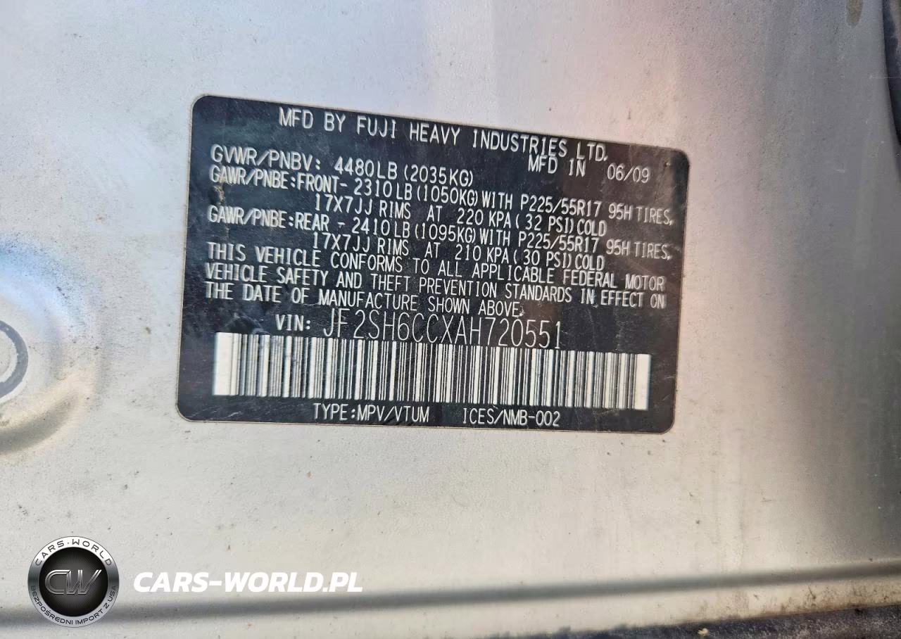 2010 Subaru Forester 2.5X Premium VIN:JF2SH6CCXAH720551 - 13
