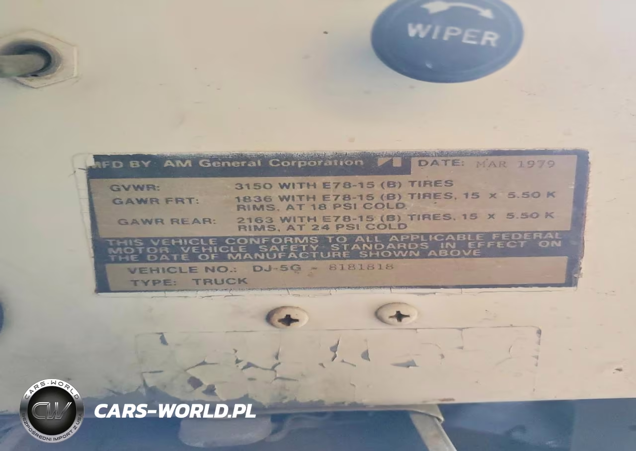 1979 Jeep Dj5G Rwd VIN:DJ5G8181818 - 12