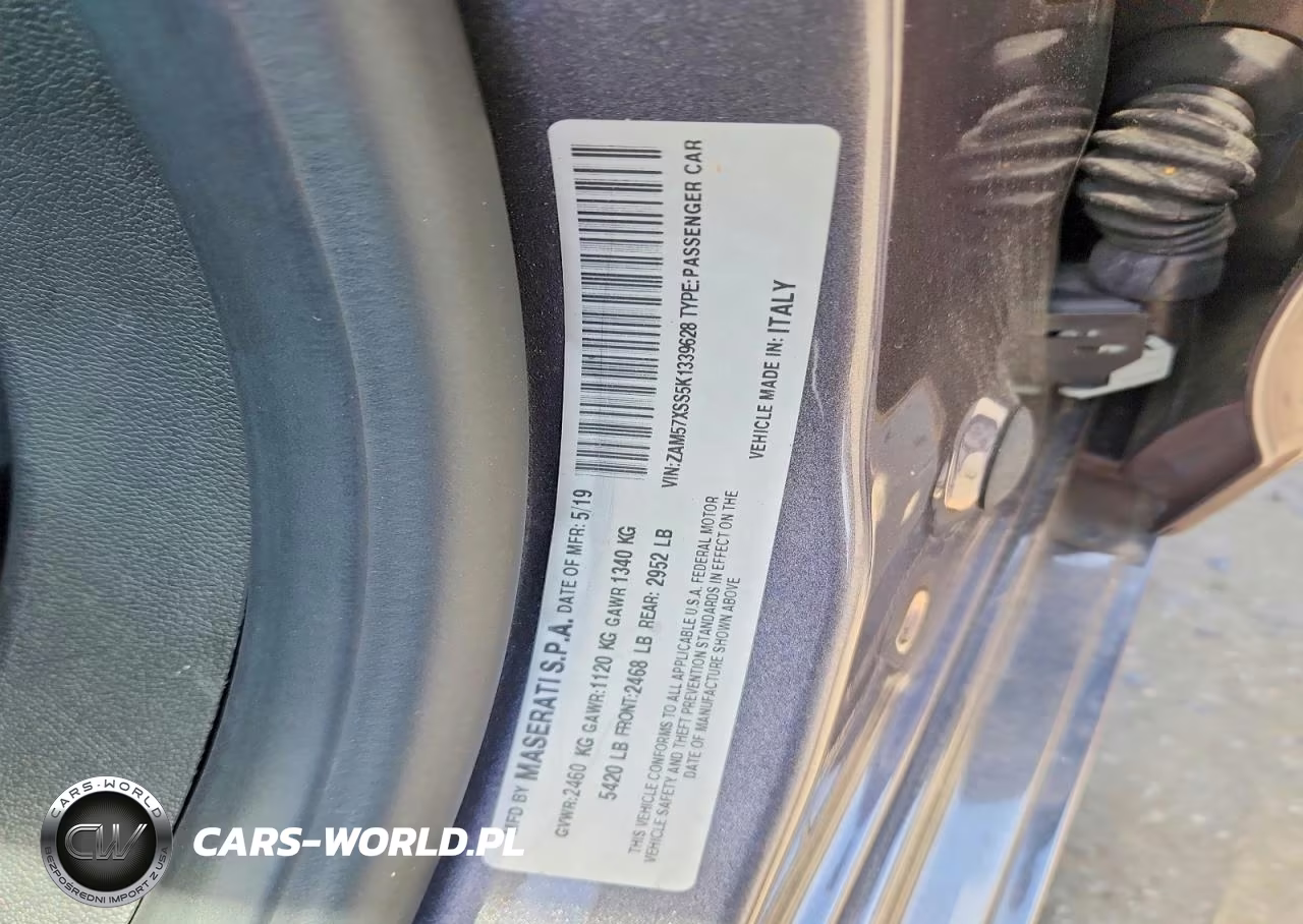 2019 Maserati Ghibli Sport VIN:ZAM57XSS5K1339628 - 12