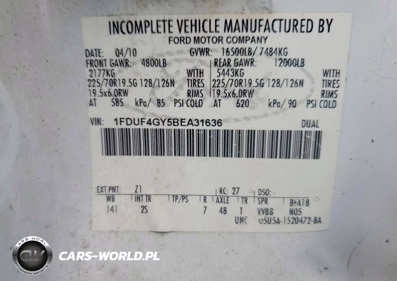 2011 Ford F450 Super Duty VIN:1FDUF4GY5BEA31636 - 10