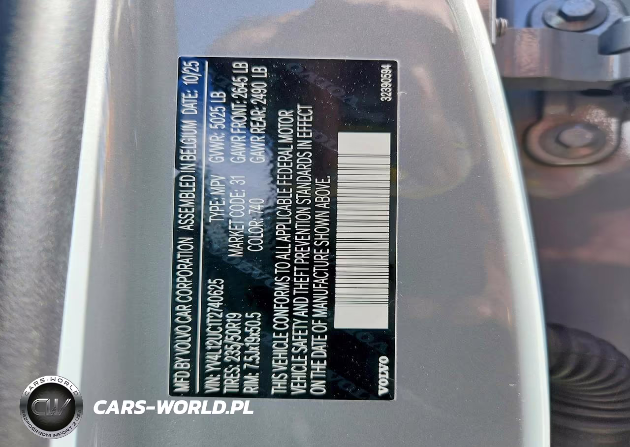 2026 Volvo Xc40 Plus VIN:YV4L12UC1T2740625 - 12