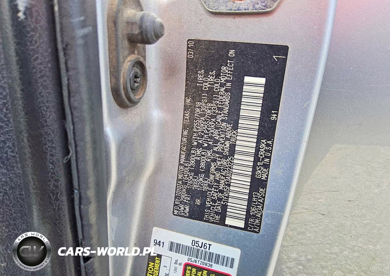 2010 Toyota Tundra Double Cab Sr5 VIN:5TFRU5F13AX023225 - 12