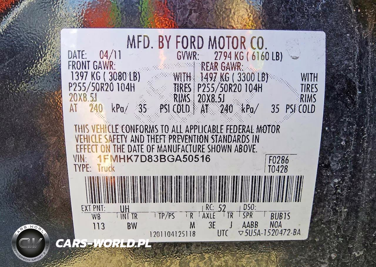 2011 Ford Explorer Xlt VIN:1FMHK7D83BGA50516 - 13