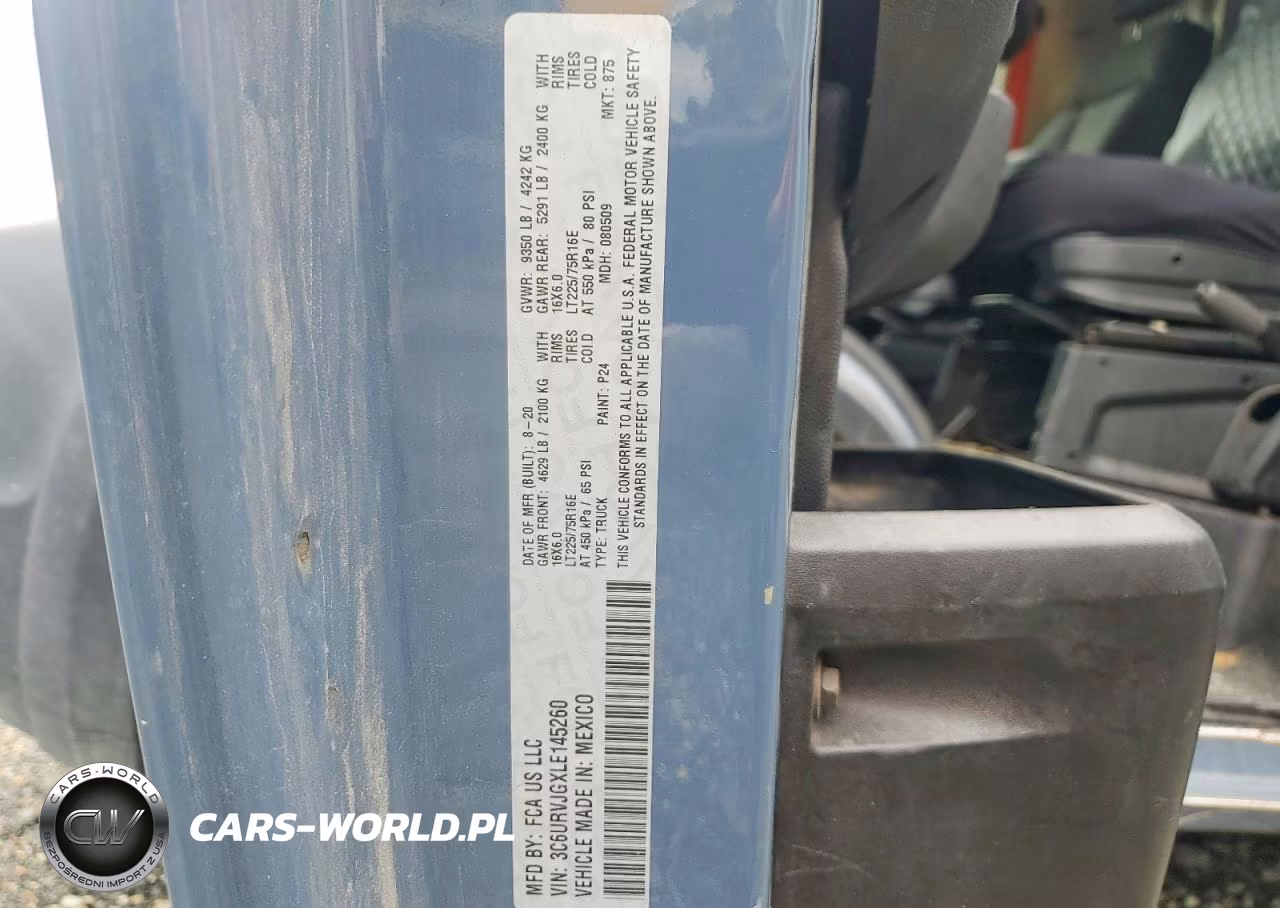 2020 Ram Promaster 3500 3500 High VIN:3C6URVJGXLE145260 - 13