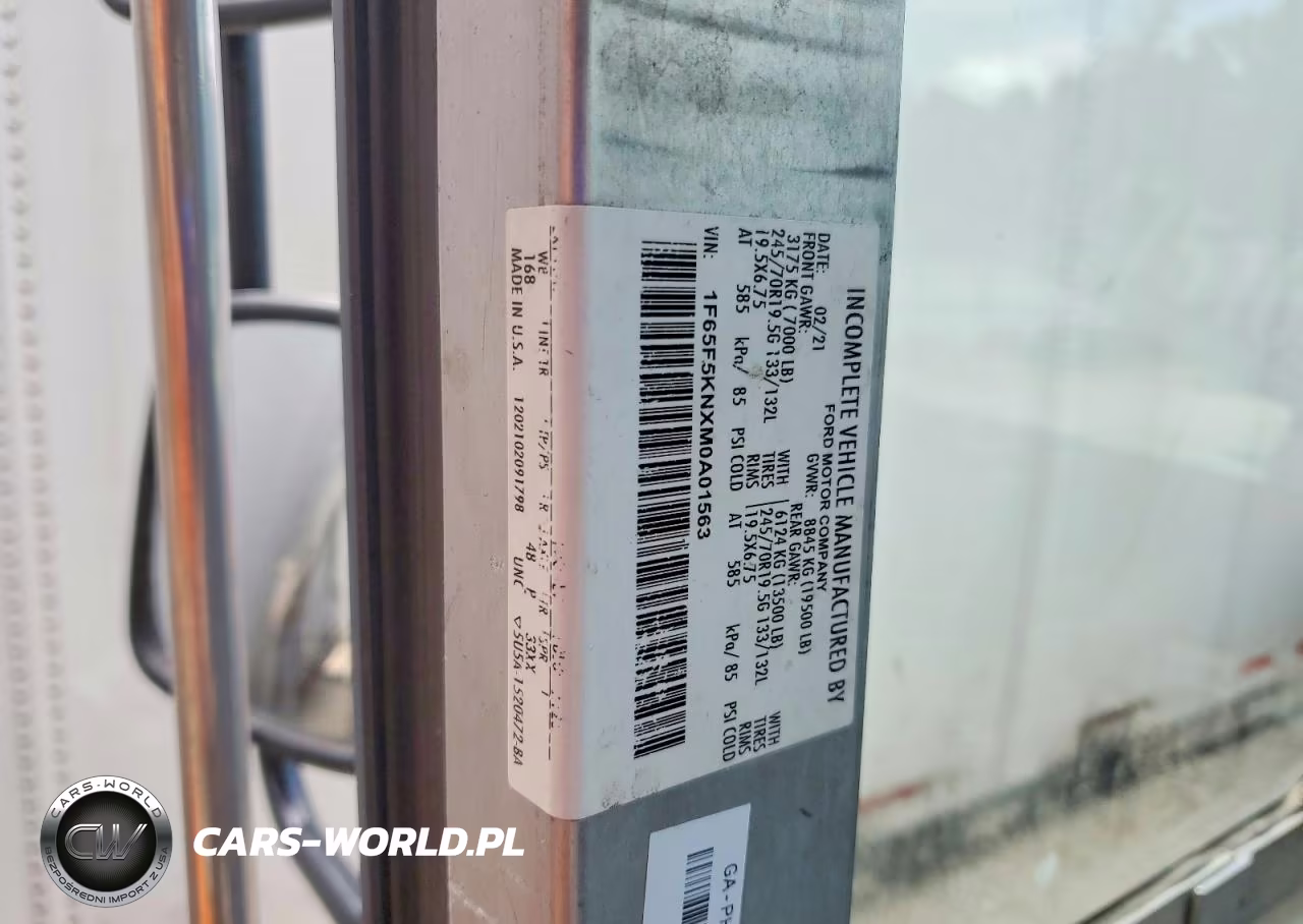 2021 Ford F59 Delivery Truck VIN:1F65F5KNXM0A01563 - 13