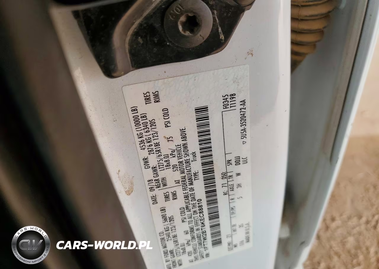 2019 Ford F250 Super Duty VIN:1FT7W2BT6KEC88810 - 12